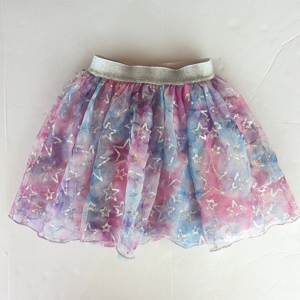 Hatley Skirt Girls Sz 3 Shimmery Sequin Star Sheer Girly Princess